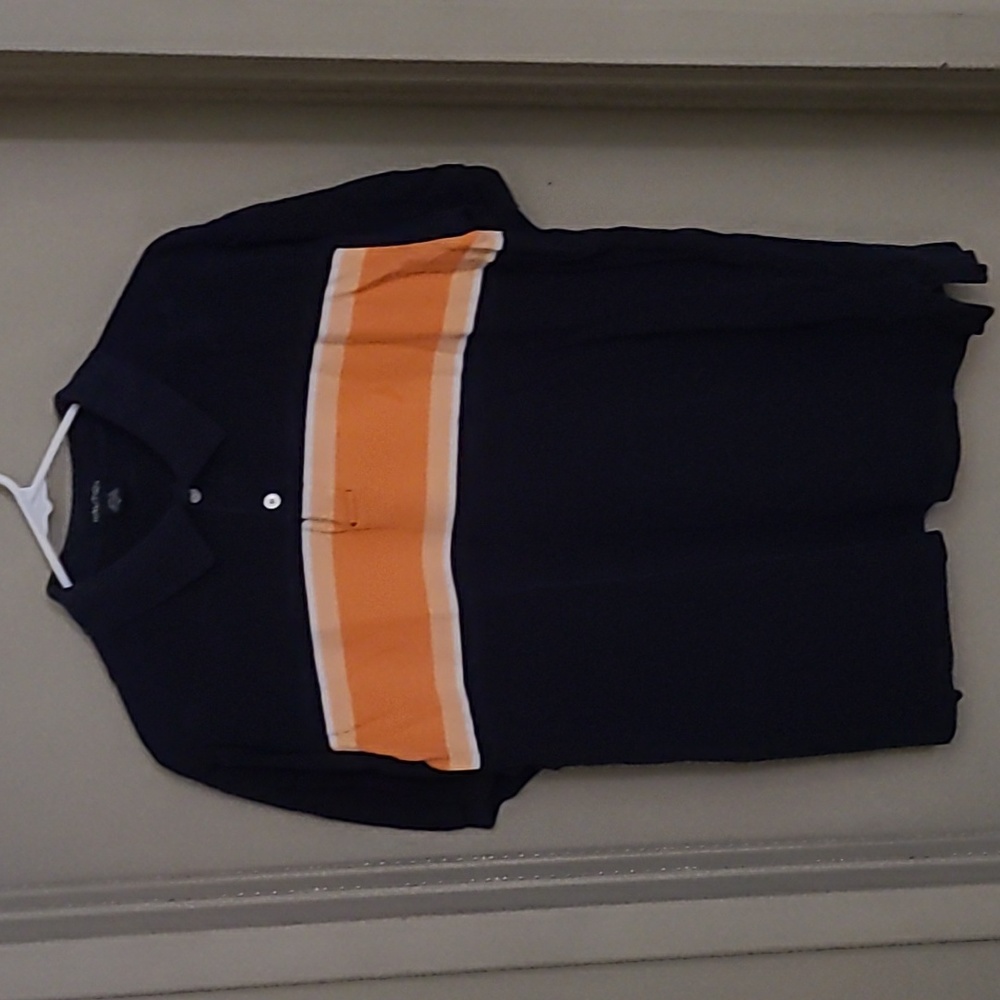 Nautica Polo Orange/Navy Large